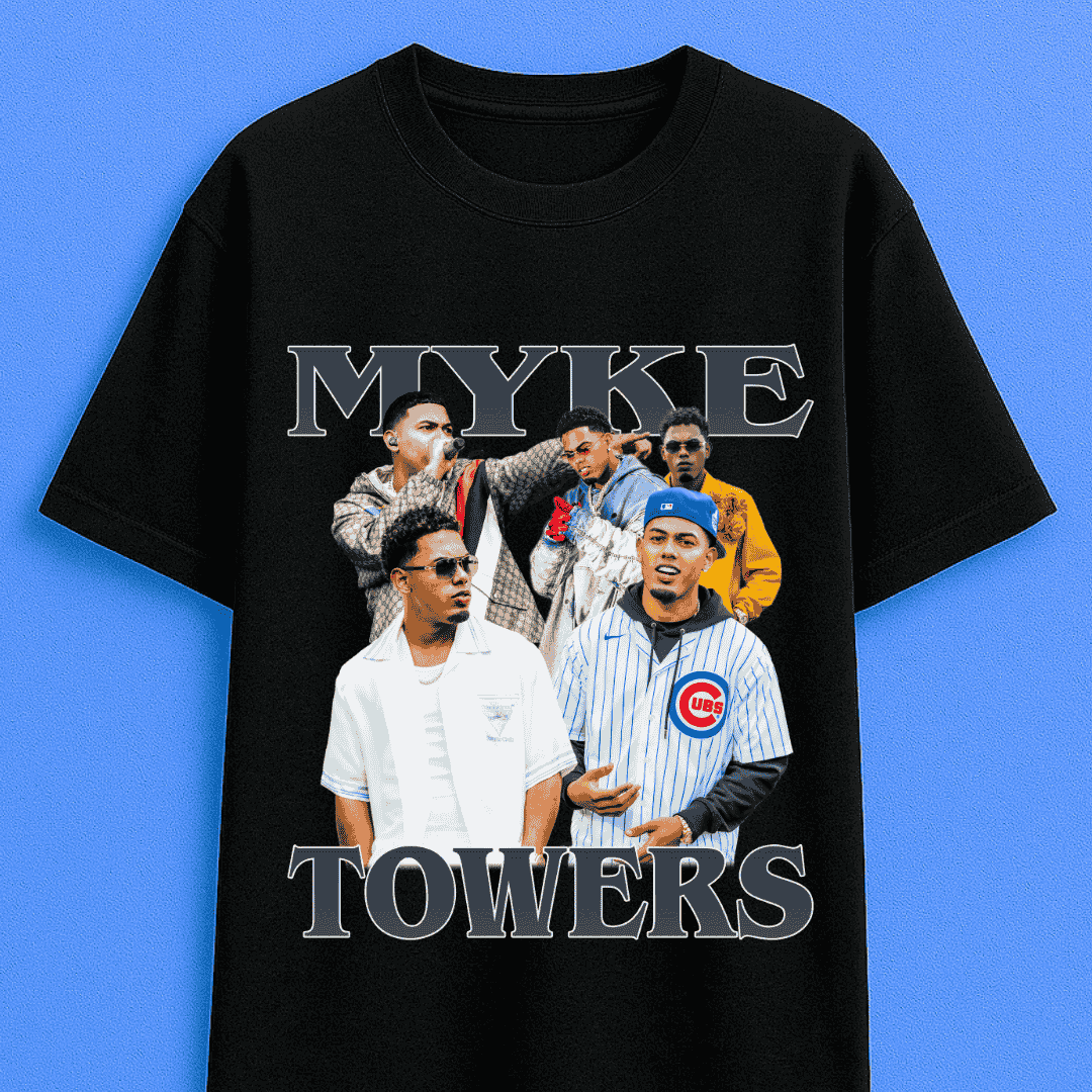 Camiseta Oversize Myke Towers / Elige Color de Camiseta