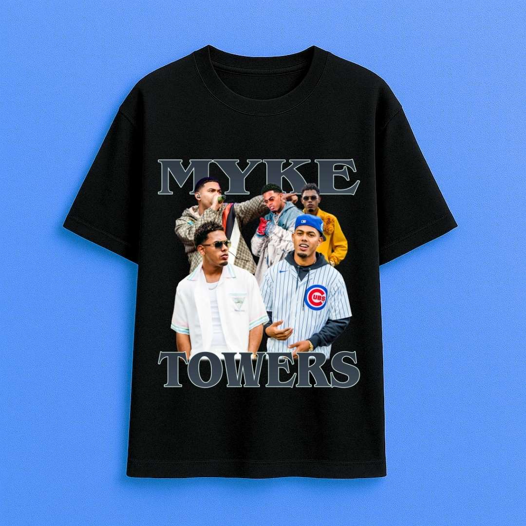 Camiseta Oversize Myke Towers / Elige Color de Camiseta