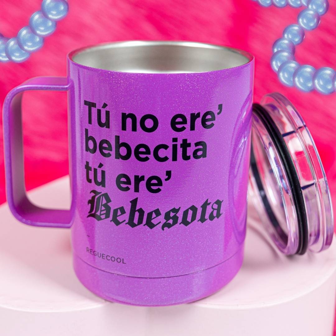Taza Térmica Morada | Elige tus frases de Reggaeton
