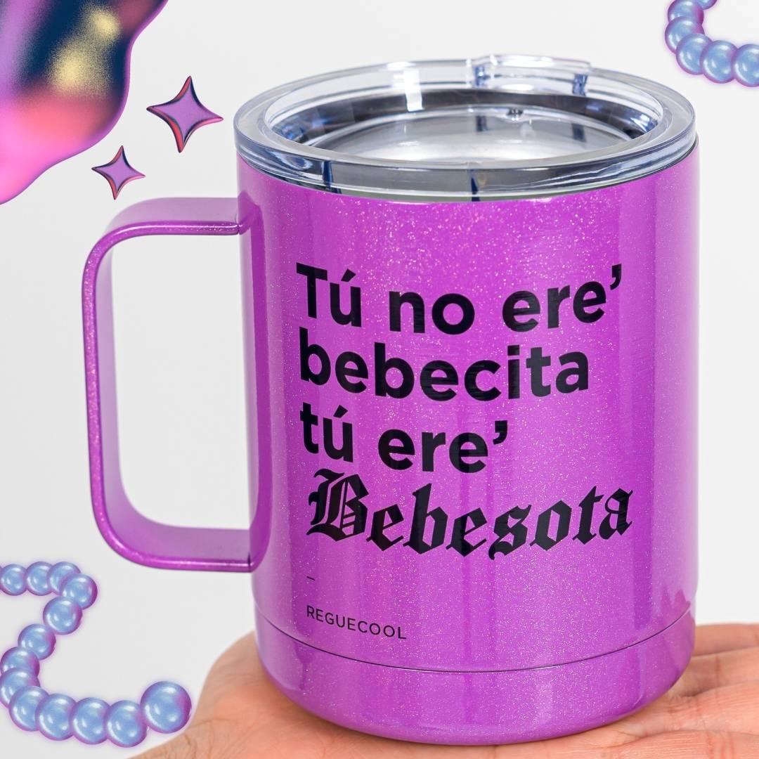 Taza Térmica Morada | Elige tus frases de Reggaeton