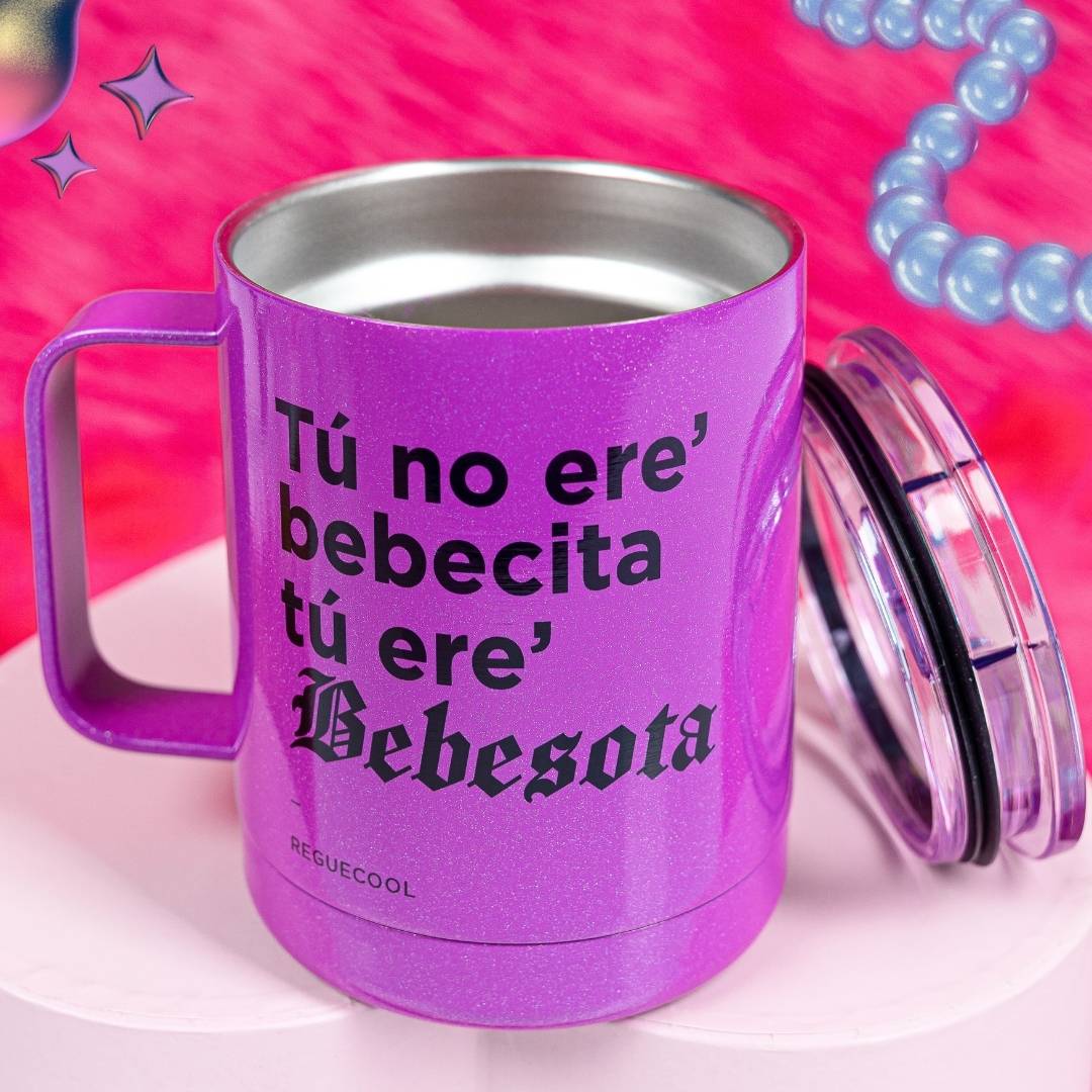 Taza Térmica Morada | Elige tus frases de Reggaeton