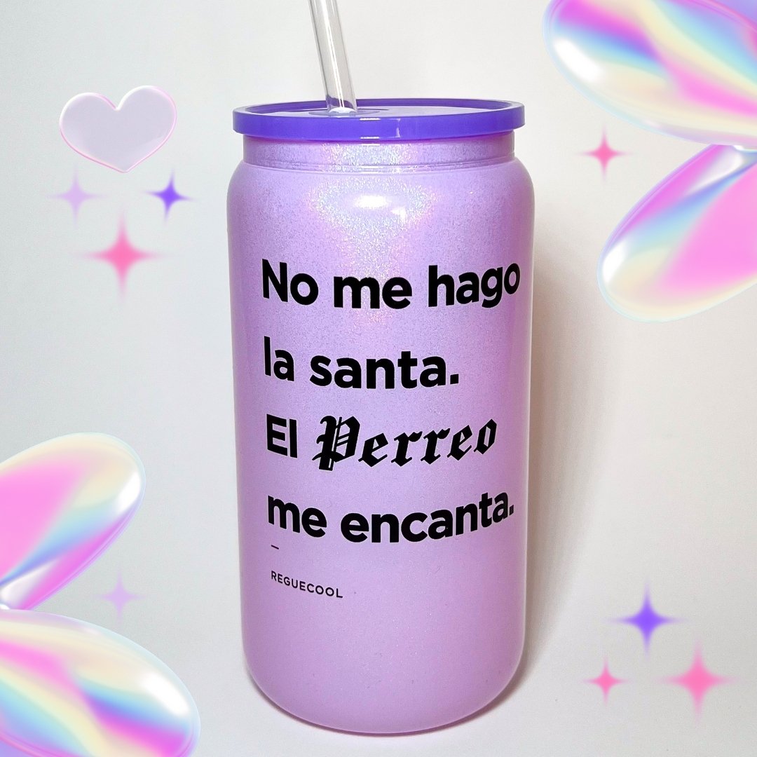 Vaso Morado Iridiscente | Elige tu frase