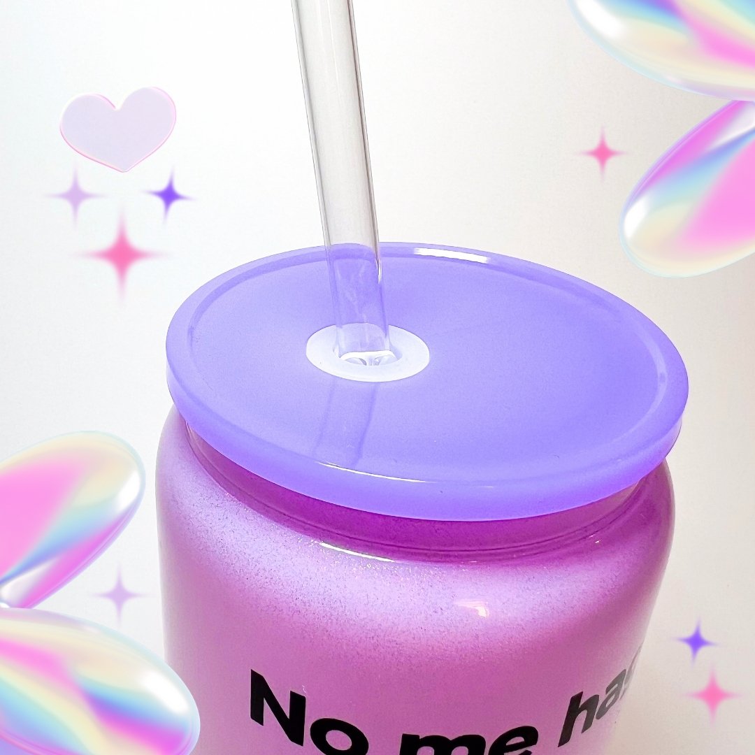 Vaso Morado Iridiscente | Elige tu frase