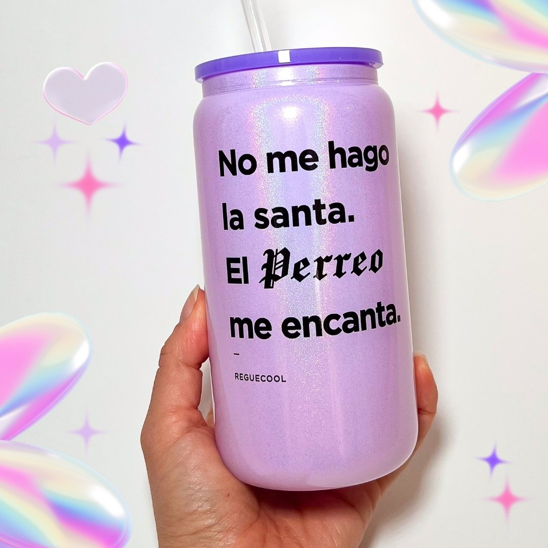 Vaso Morado Iridiscente | Elige tu frase