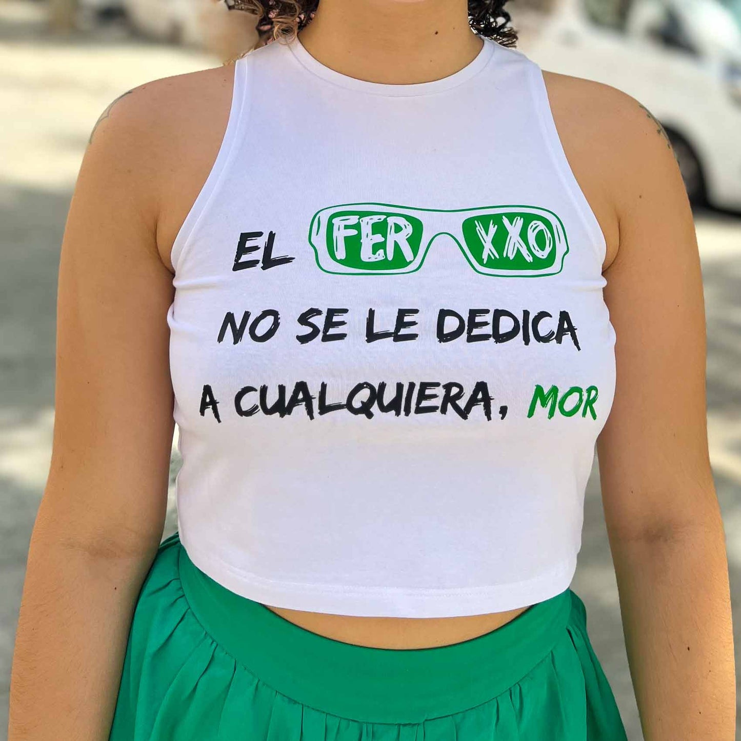 Crop Top Blanco El Ferxxo no se le dedica a cualquiera