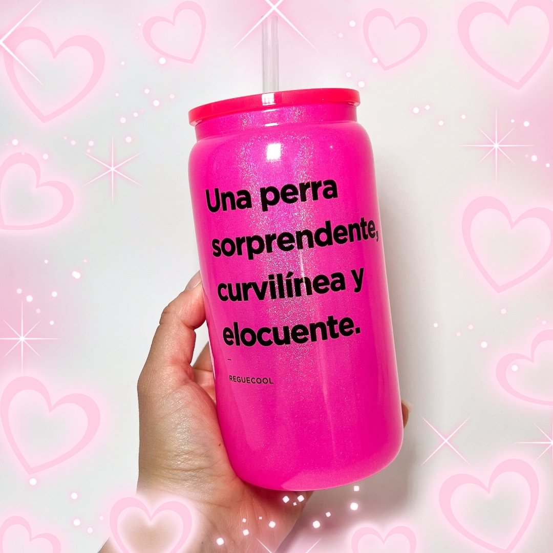 Vaso Rosa Iridiscente | Elige tu frase