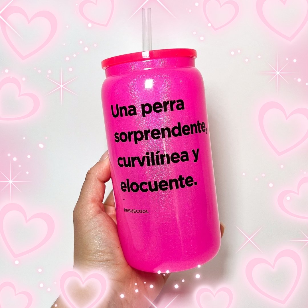 Vaso Rosa Iridiscente | Elige tu frase