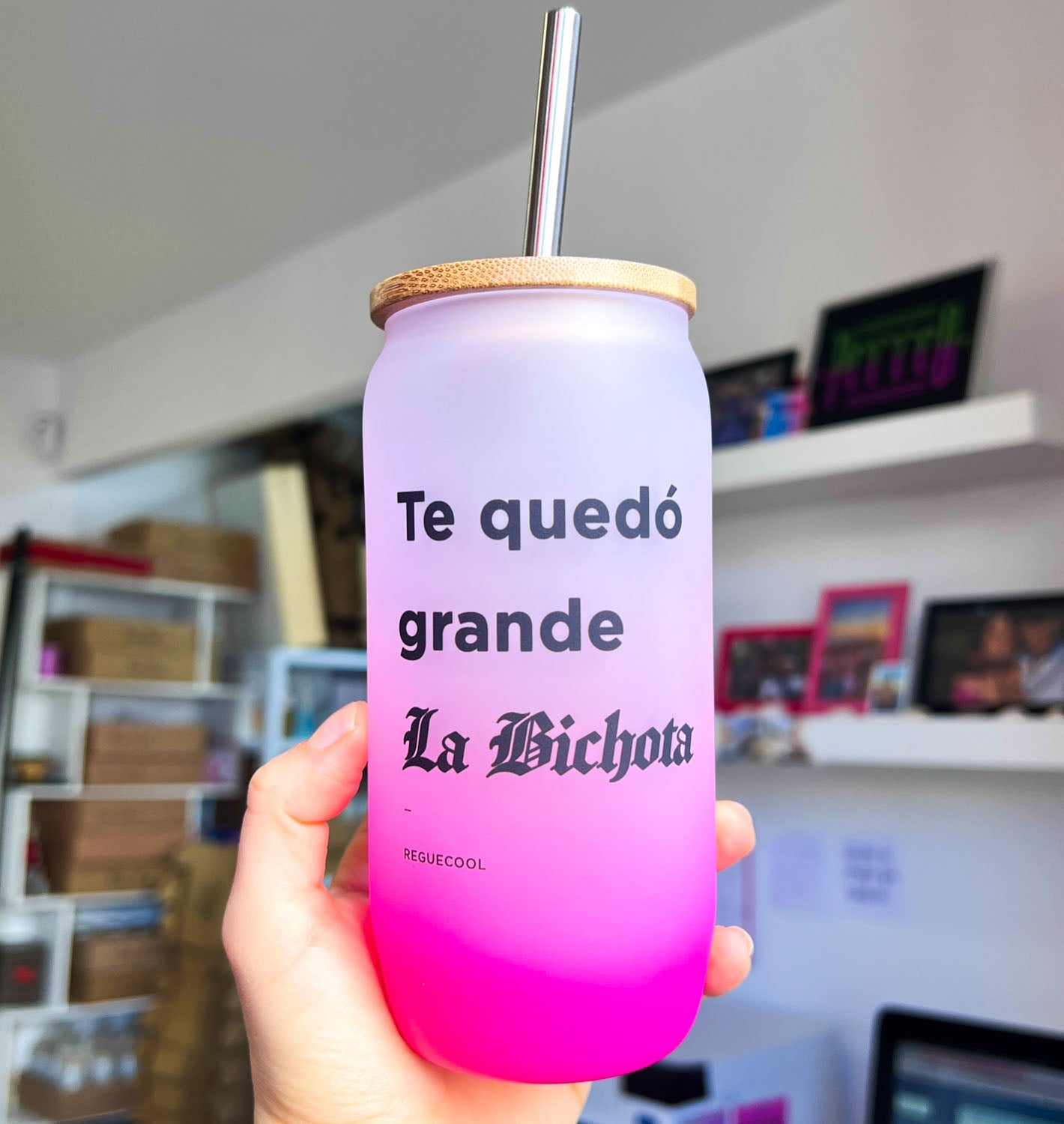 Vaso Rosa Iconic | Elige tu frase