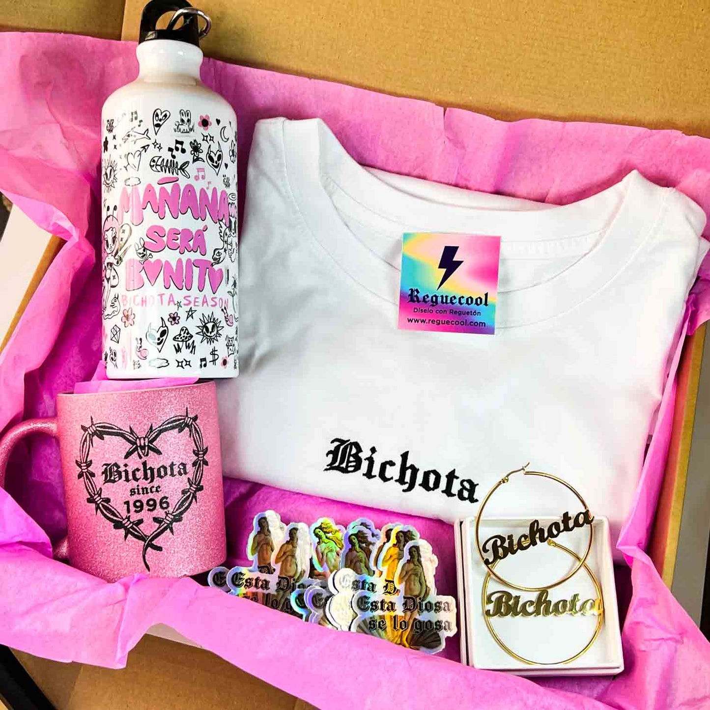 Pack Bichota Since = Taza ó Botella + Camiseta + Pegatina - Reguecool