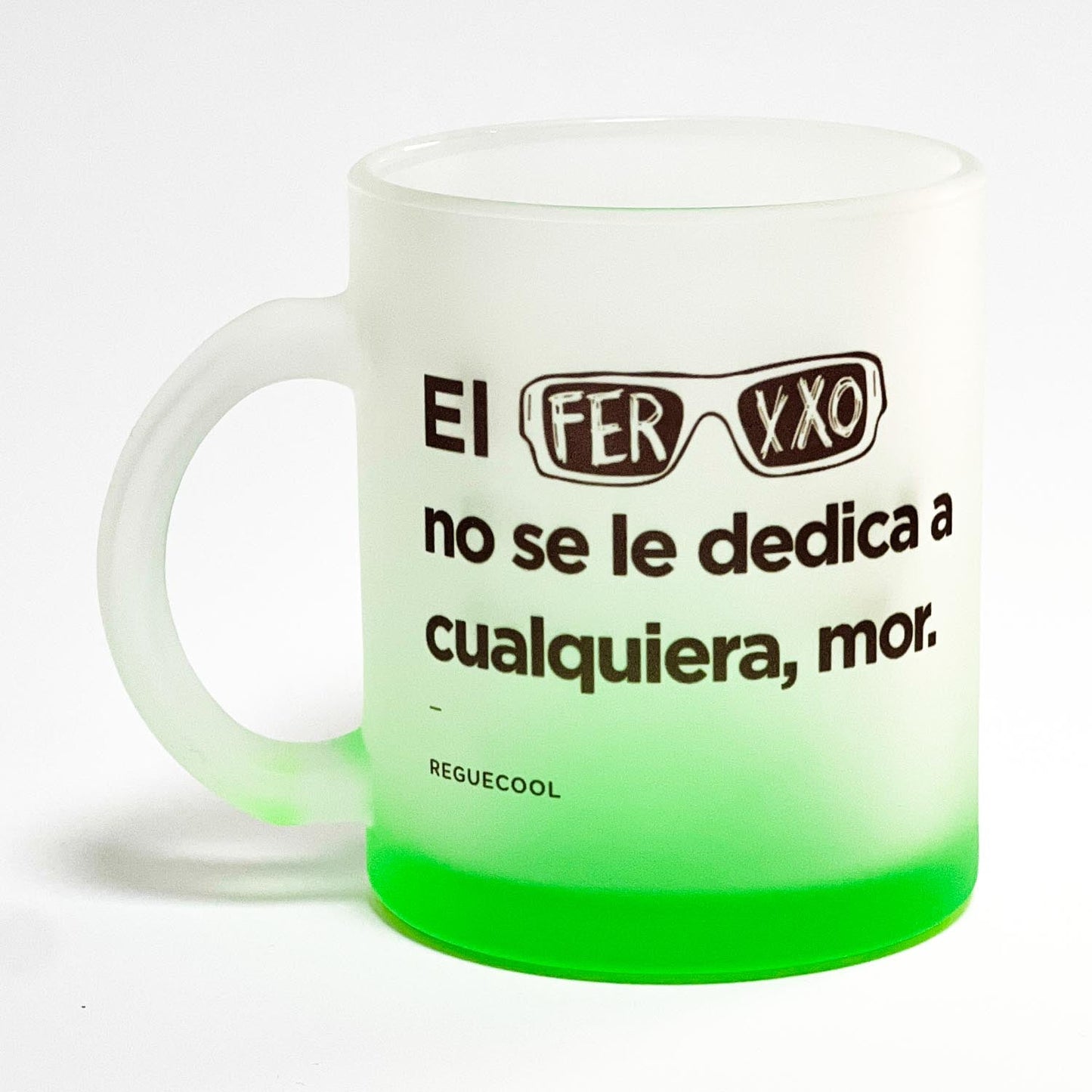 Taza Ferxxo Mor 💚 | Elige frase del Ferxxo - Reguecool