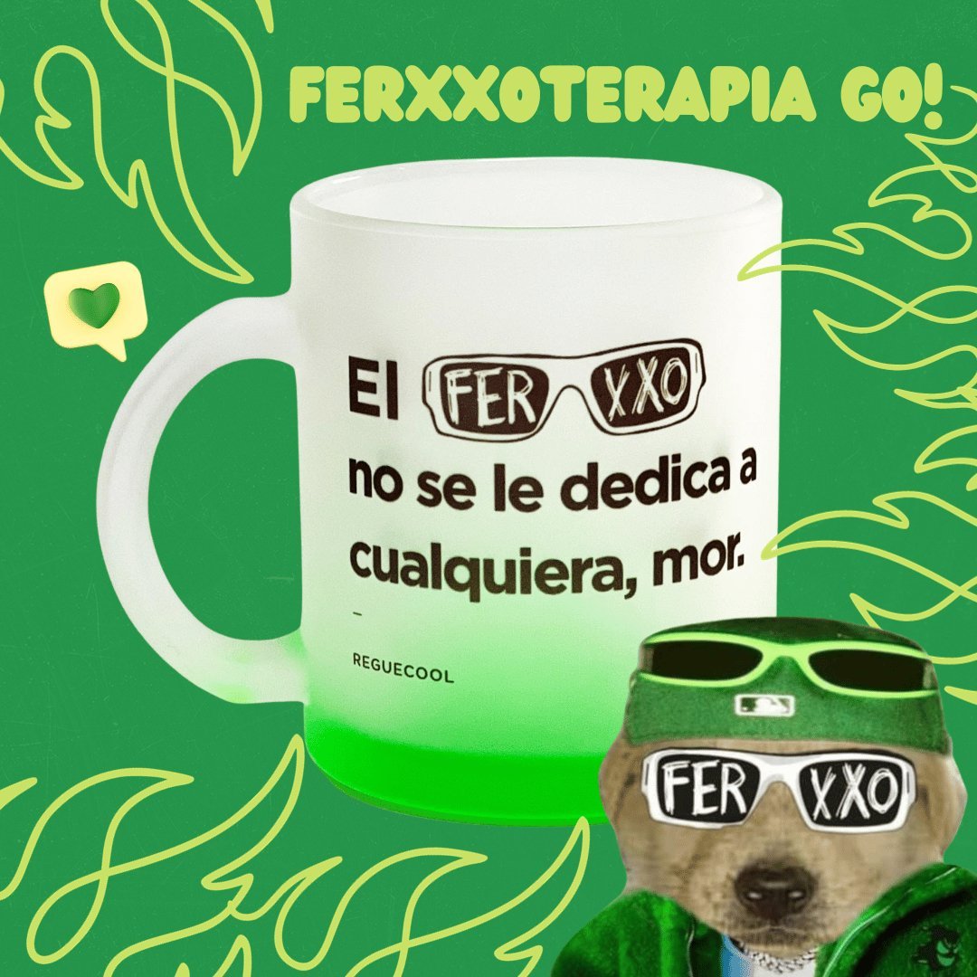 Taza Ferxxo Mor 💚 | Elige frase del Ferxxo - Reguecool