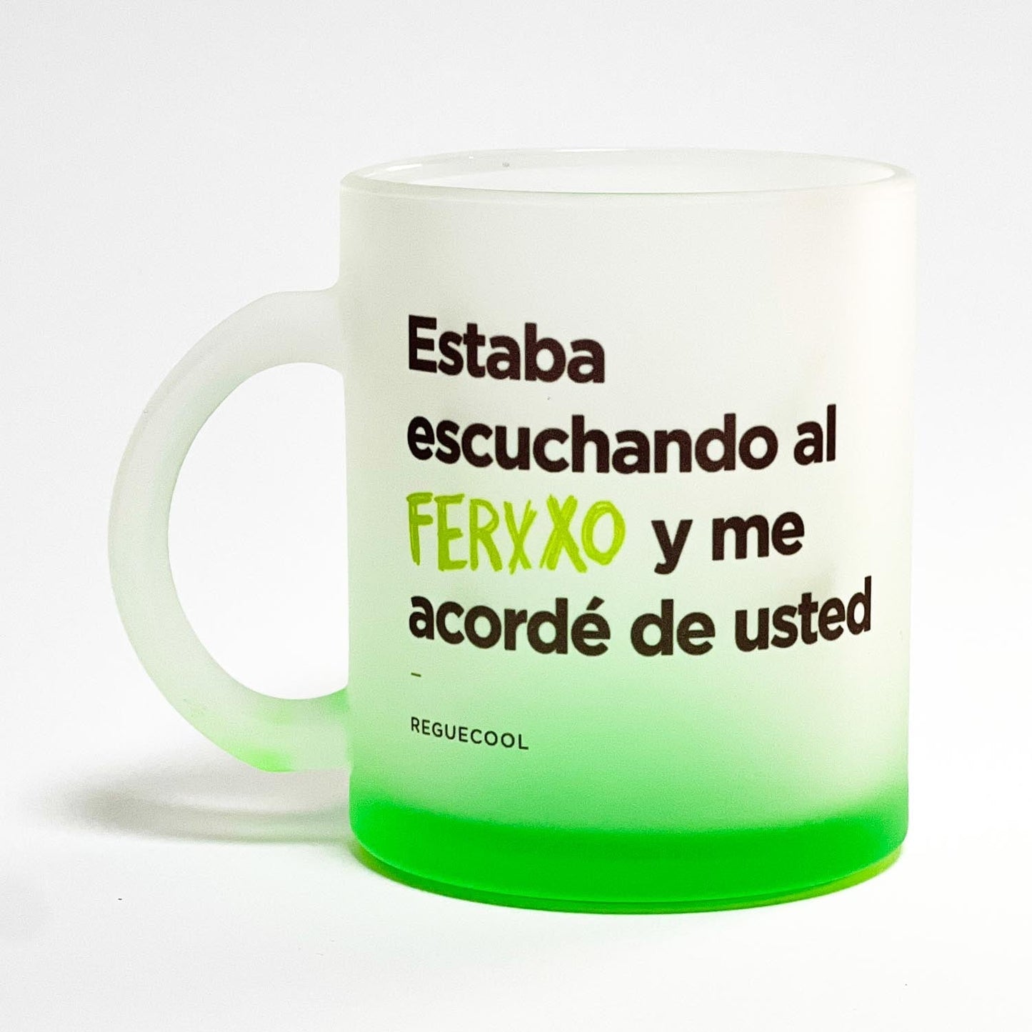 Taza Ferxxo Mor 💚 | Elige frase del Ferxxo - Reguecool