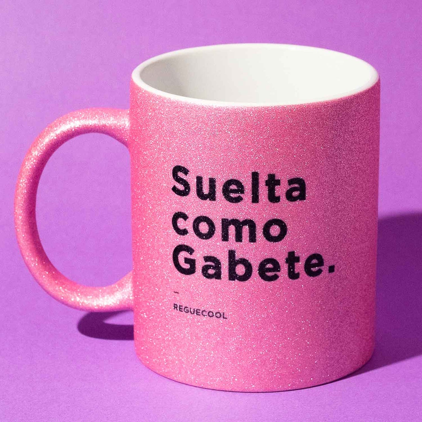 Taza "No Me Hago La Santa..." | Morada o Rosa Purpurina - Reguecool