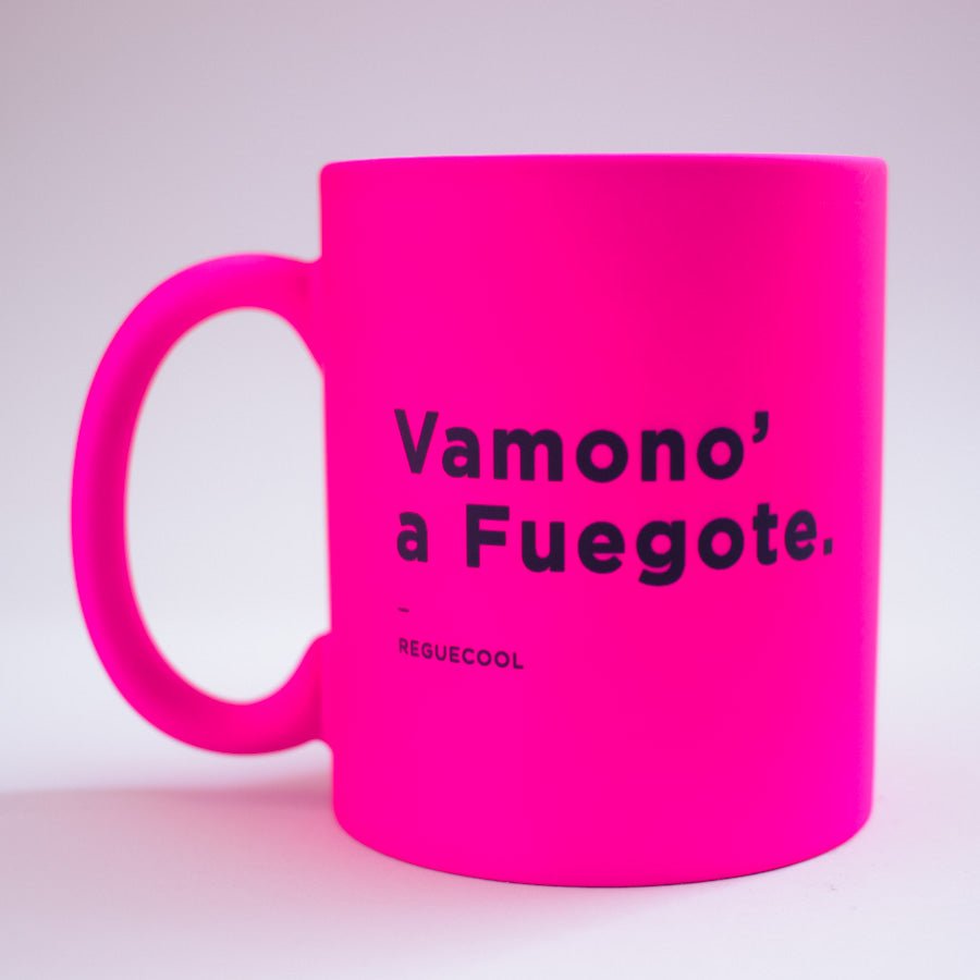 Taza Rosa Neon | Elige tus frases de Reggaeton - Reguecool
