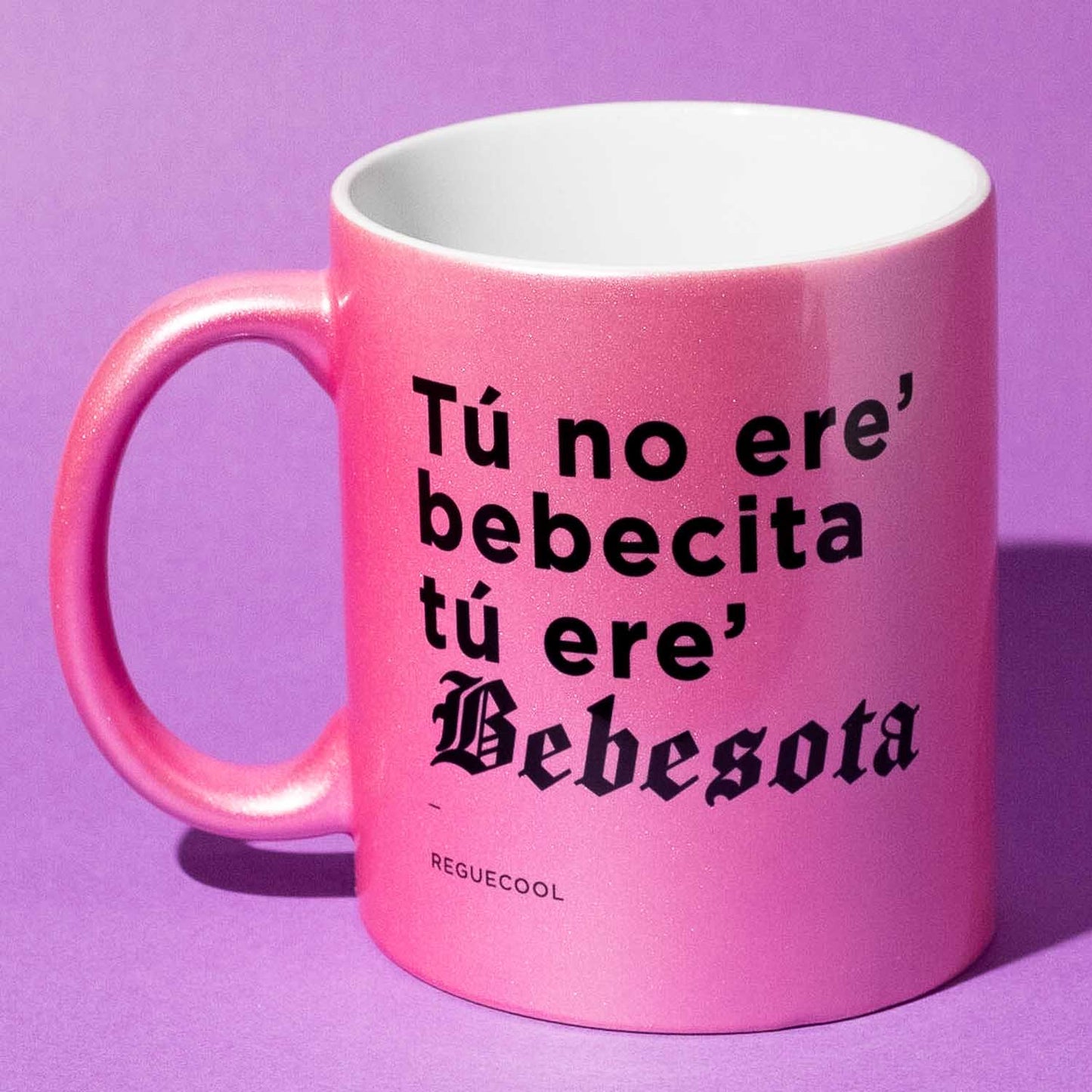 Taza Rosa Perla | Elige tus frases de Reggaeton - Reguecool