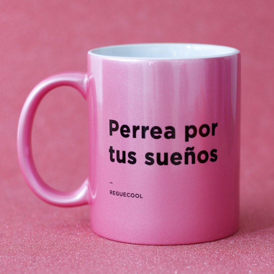 Taza Rosa Perla | Elige tus frases de Reggaeton - Reguecool