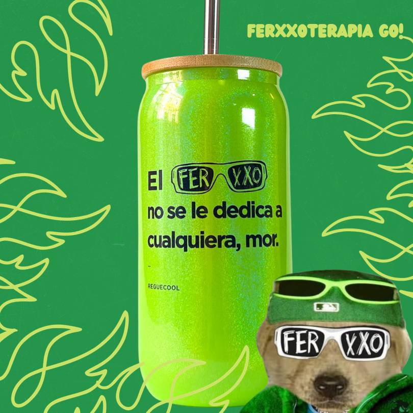 Vaso Ferxxo Mor 💚 | Elige frase del Ferxxo - Reguecool