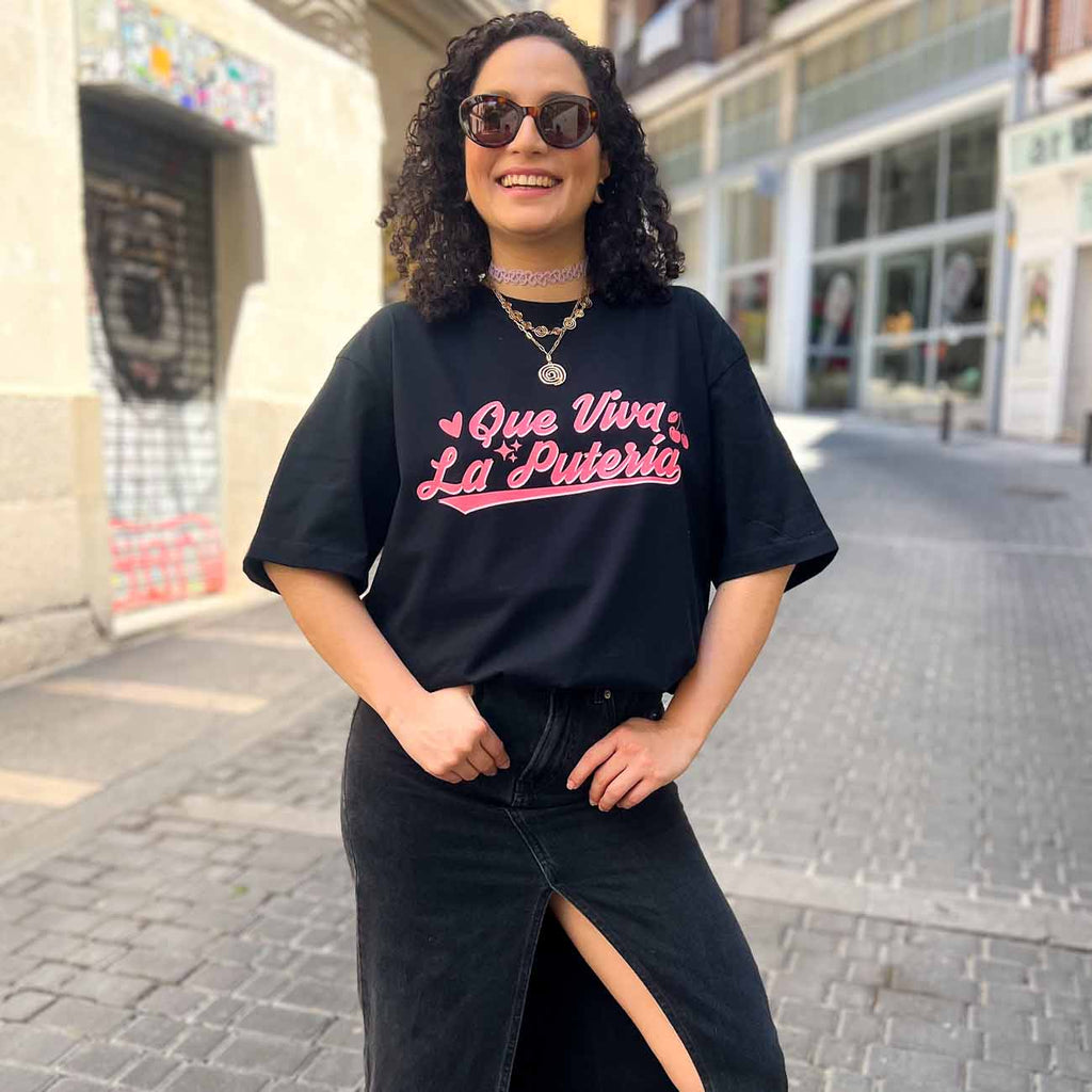 Camiseta Oversize Negra Putería