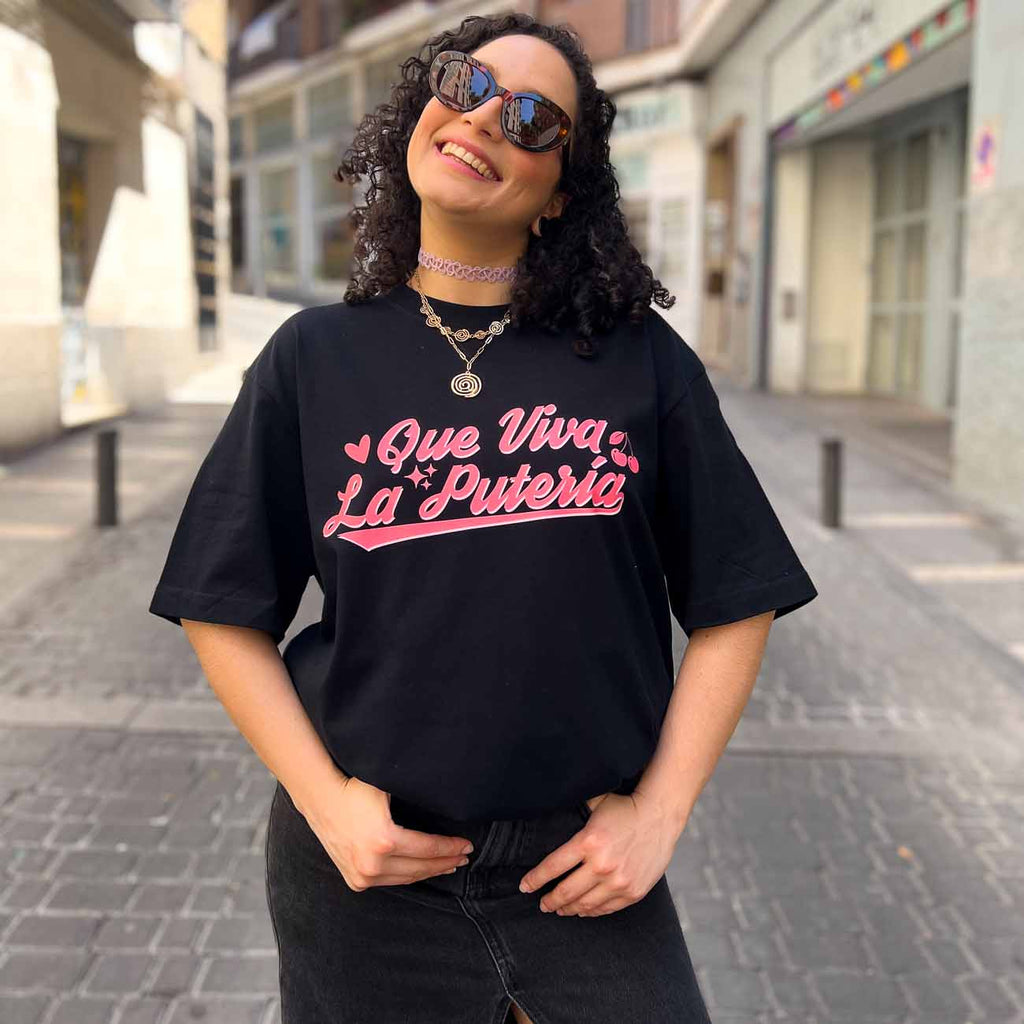 Camiseta Oversize Negra Putería