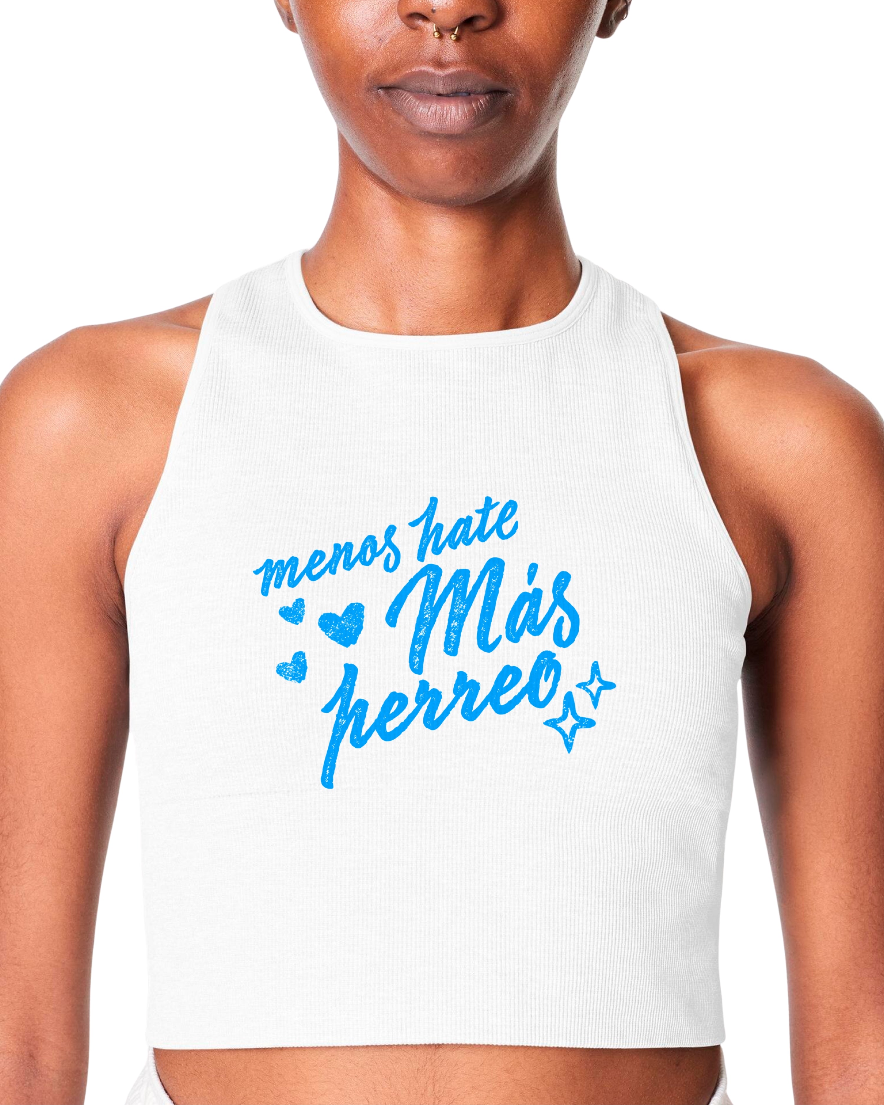 Crop top Menos hate más perreo