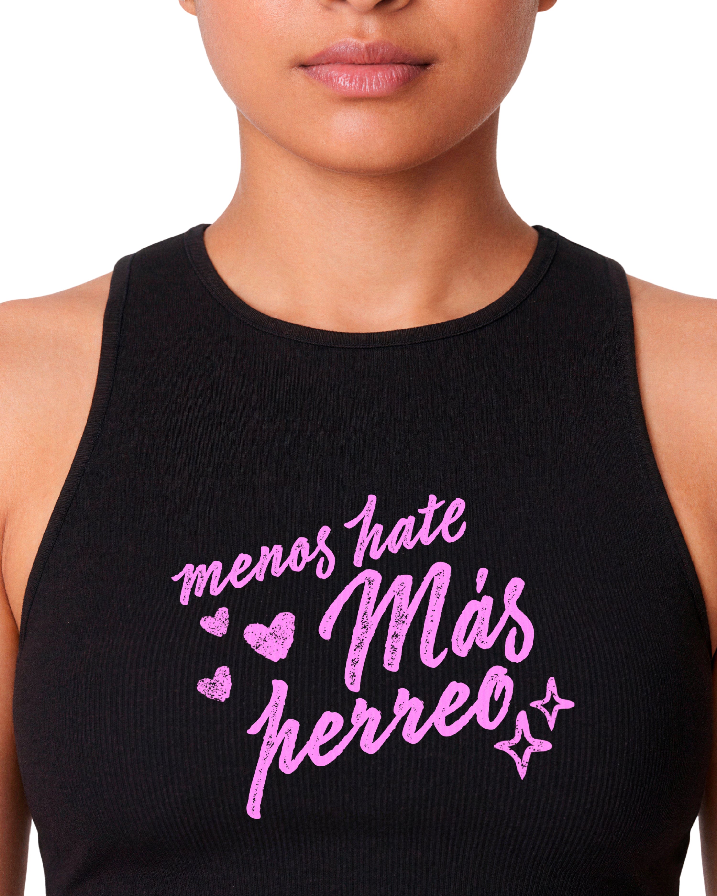 Crop top Menos hate más perreo