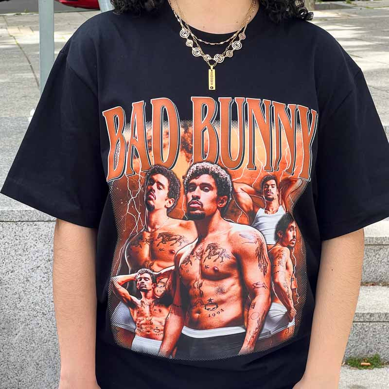 Camiseta Oversize Bad Bunny / Elige Color de Camiseta
