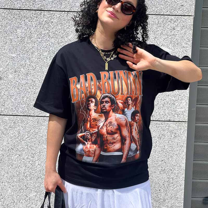 Camiseta Oversize Bad Bunny / Elige Color de Camiseta