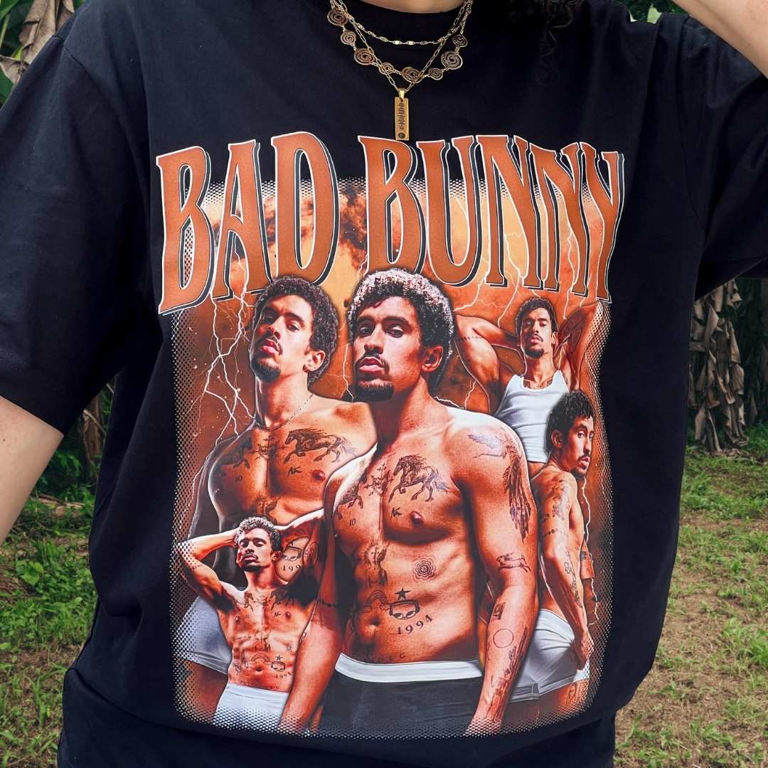Camiseta Oversize Bad Bunny / Elige Color de Camiseta