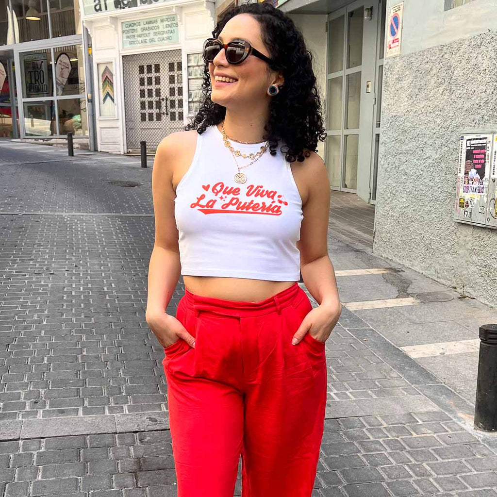 Crop Top Blanco Putería