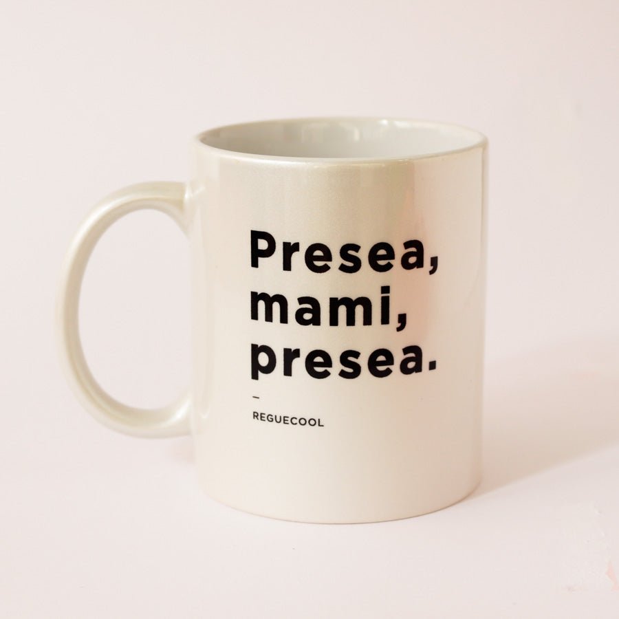 Taza Blanca Perla | Elige tu frase de Reggaeton - Reguecool